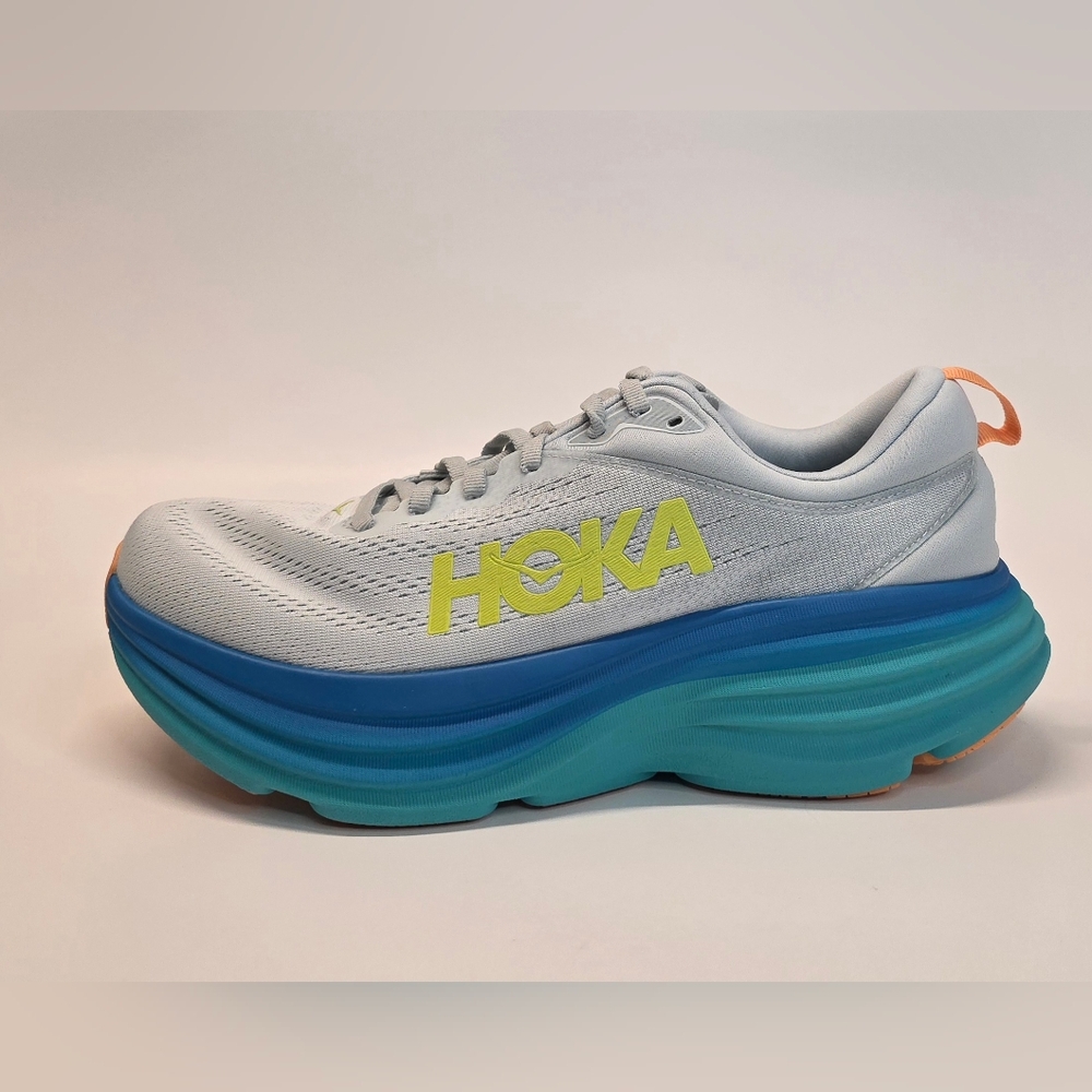 New Hoka One One Bondi 8 Real Teal Shadow Running Sneakers Men's Sizes V